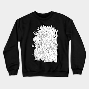 Dragon with rose Crewneck Sweatshirt